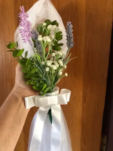 20 unidades Decoração de Casamento com Flores e Laço