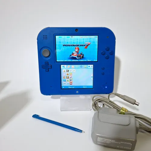 Nintendo 2ds azul mario kart