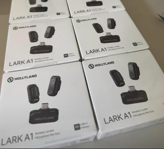 Microfone de Lapela Hollyland Lark A1 USB-C - Áudio Profissional Sem Fio para Celular