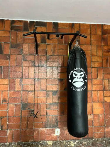 Barra fixa e saco de boxe