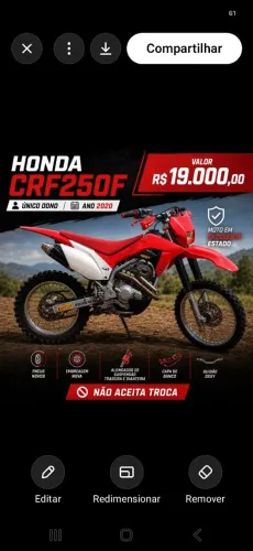 CRF250F - Moto de Trilha