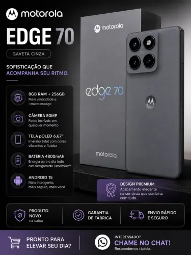 Motorola edge 70 lacrado nota fiscal
