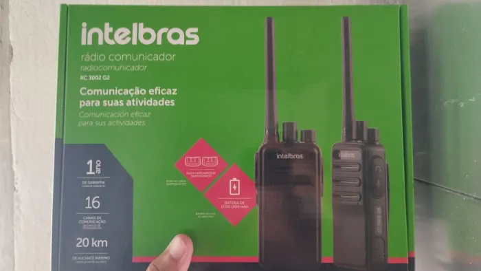 Radio intelbras rc 3002 g2 walkie talkie portatil