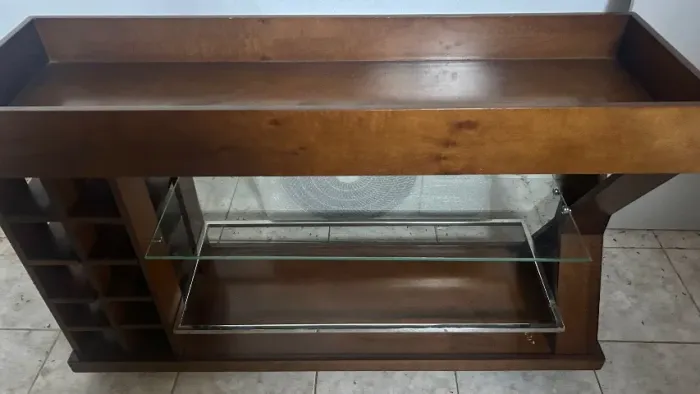 Barzinho com adega Madeira Clara 1,60 x 0,40 m