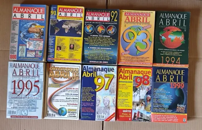 Almanaque Abril - Completo Anos 90 - 10 exemplares