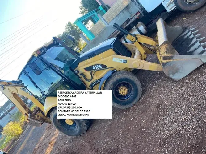 RETROESCAVADEIRA CATERPILLAR MODELO 416E ANO 2015