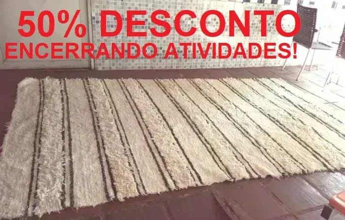 Tapete Sala Felpudo 3,00 x 1,90M 50% Desc. À Vista!