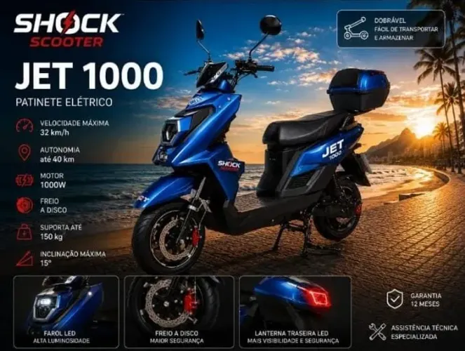 Scooter Eletrica Jet 1000 sem carta.