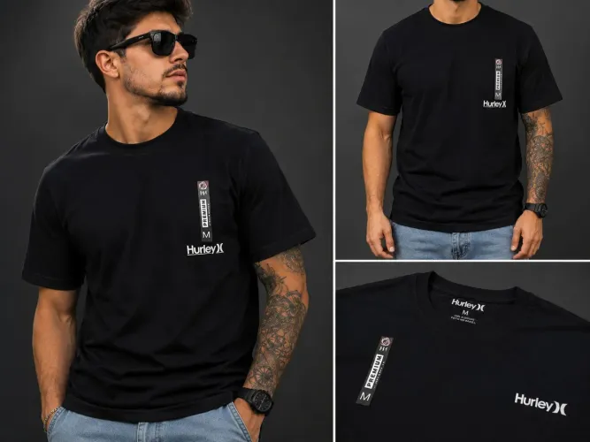 Kit 3 Camisetas Masculinas Multimarcas Algodão Estampadas