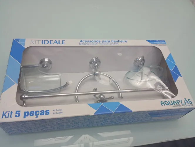Kit de Acessórios para Banheiro Ideale 5 Peças, novo nunca foi usado