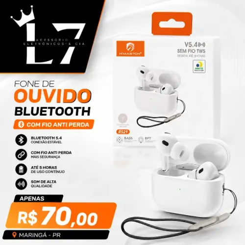 Fone de Ouvido 5.4 Cordinha Anti Perda - Compatível com Touch