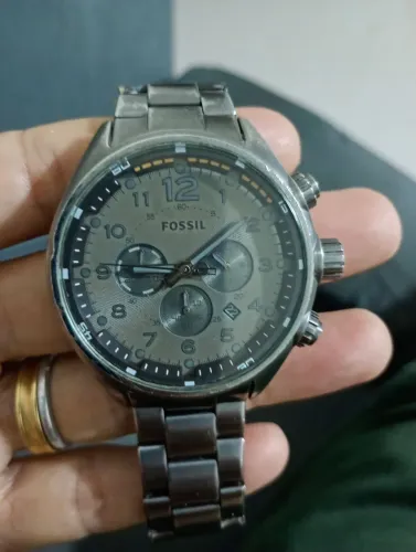 Relógio masculino Fossil Flight Chronograph com mostrador cinza - CH2802<br>