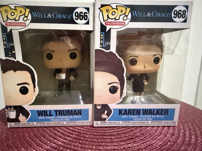Funko pop will and grace . Will Truman e Karen walker