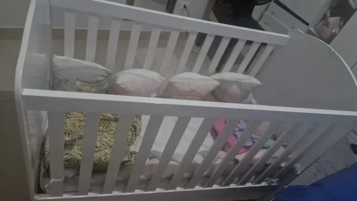 Berço + Colchão + Mosqueteiro 