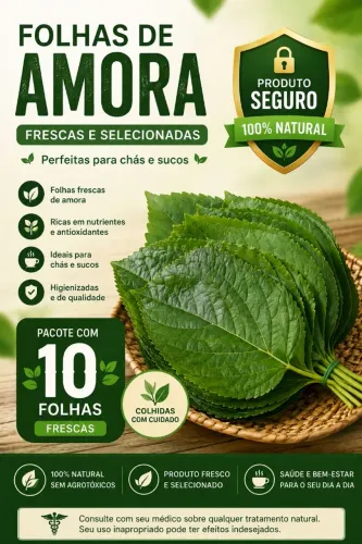 10 Folhas de Amora Selecionadas