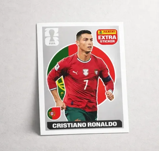 Figurinha Extra Stickers Cristiano Ronaldo Prata
