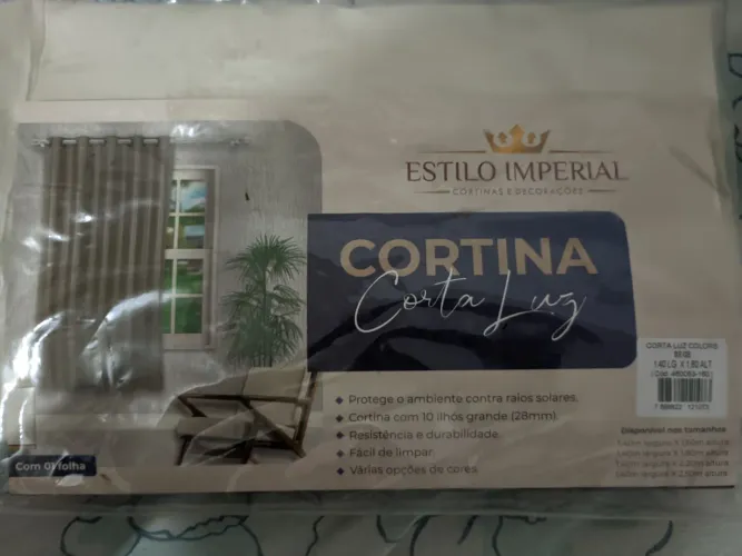 Cortina Bege Corta Luz