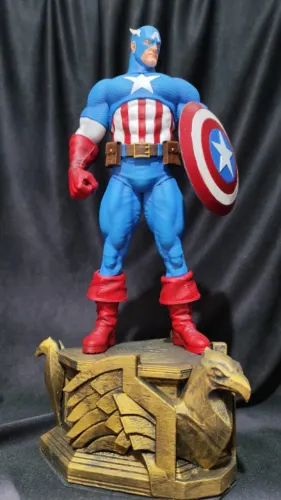 Estatua em resina 3D Capitão América 32 cm