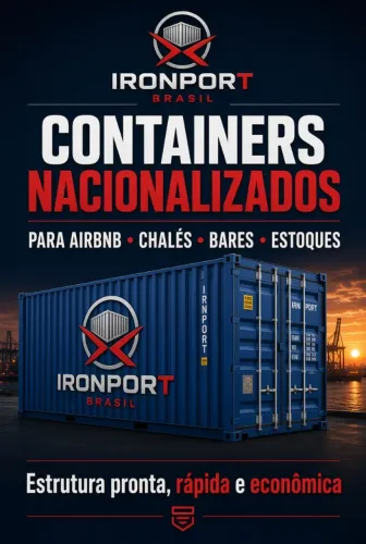 Container 20 e 40 pés | Ideal para Casa Airbnb, Chalé, Bar, Estoque e Armazéns