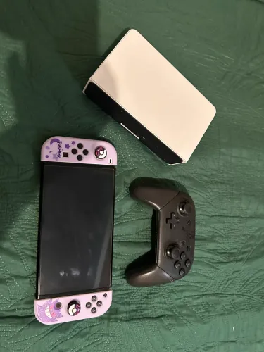 Nintendo Switch OLED Branco + Controle Pro Original + Kit Completo
