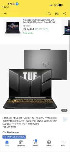 Tuf F16 Core 5 210H rtx 4050