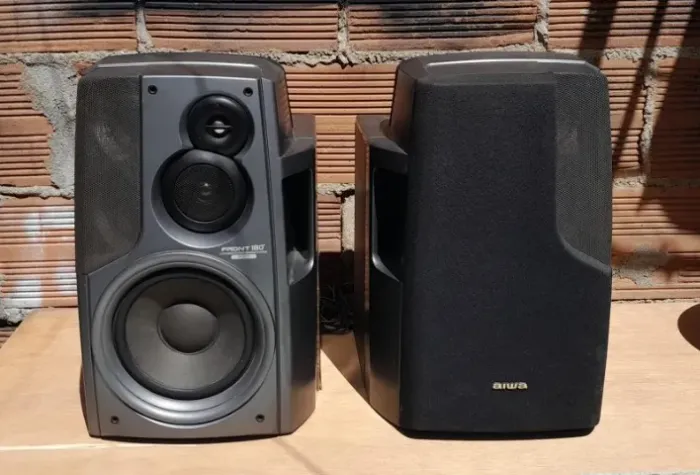 Caixas de Som Aiwa - SX-ANS90YL (Anos 80 / Made In Thailand)