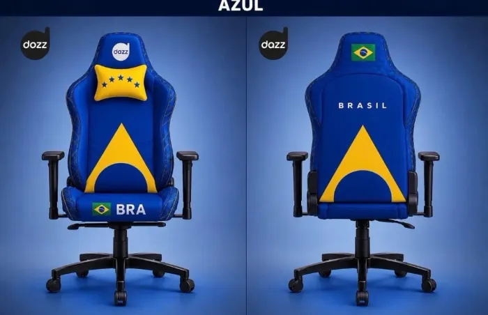 Cadeira gamer dazz seleção brasileira
