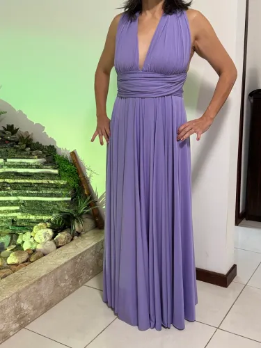 Vestido longo cor Lavanda