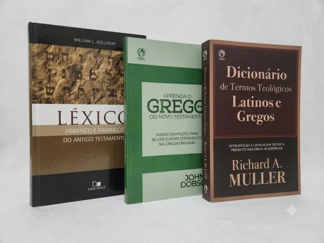 Kit Livros Teologia: Léxico Hebraico + Grego Dobson + Dicionário Latim/Grego Muller