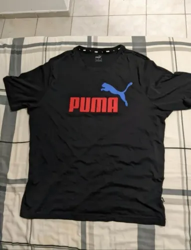 Camiseta Puma Preta Tamanho GG - Para Treino e Academia