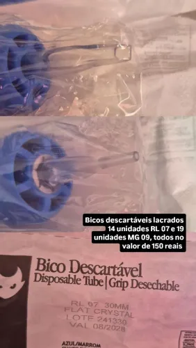 Bicos descartáveis 07 e 09 lacrados