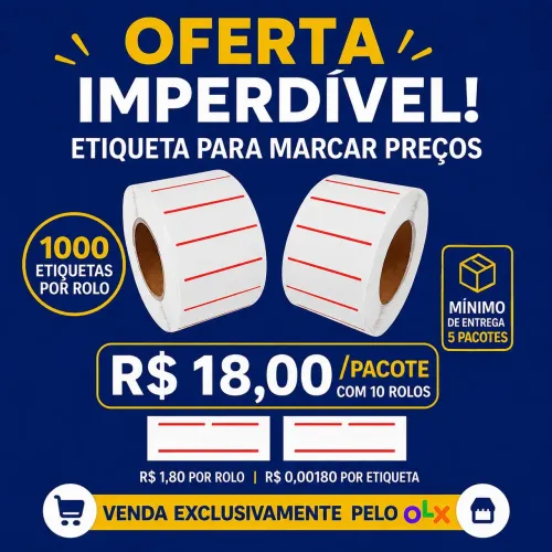 Etiquetas para marcar preços