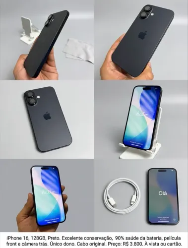 Iphone 16, 128 gb, em excelente estado de conservação.