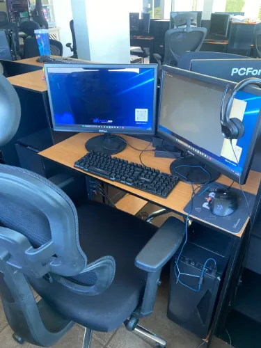 Kit Home Office Completo - PC + 2 Monitores + Mesa + Cadeira + Periféricos