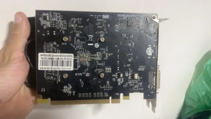 Placa de vídeo Rx550 Afox 2gb