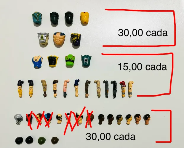 Lote de Peças e Armas GI joe - Comandos em Ação / Leia a descrição