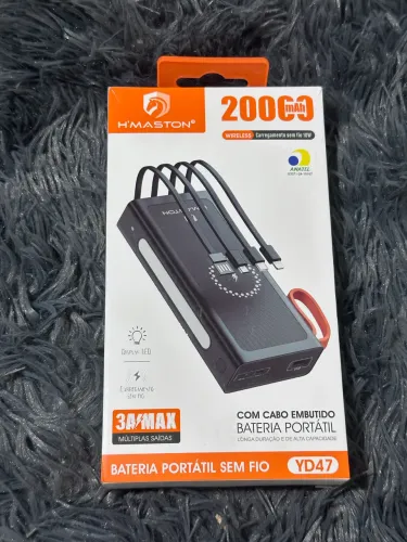 ? POWER BANK H?MASTON 20.000mAh COM CARREGAMENTO SEM FIO ?