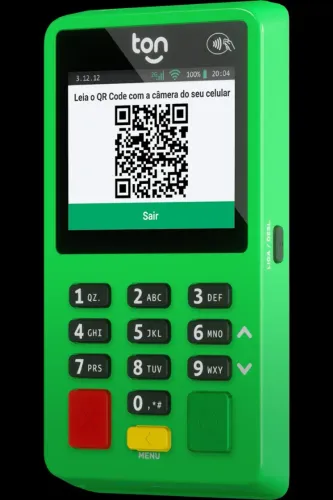 Máquina de Cartão Ton T1 Chip Pax D188 Bluetooth e NFC Pronta para Uso