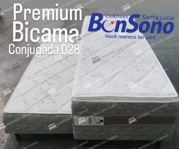 Bicama bibox solteiro premium D28 Bonsono pronta entrega 