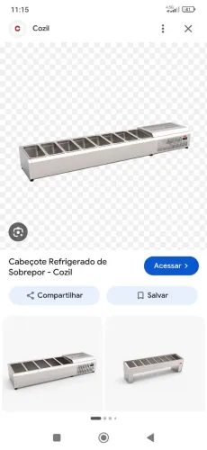Pista fria cabeçote refrigerado cozil