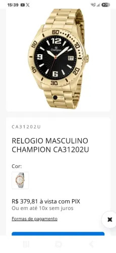 Venda de relógio 
