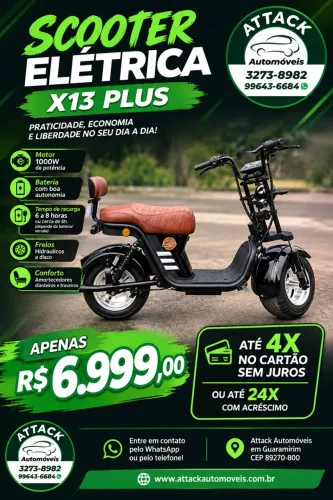 Scooter Eletrica X13 1000w 2026
