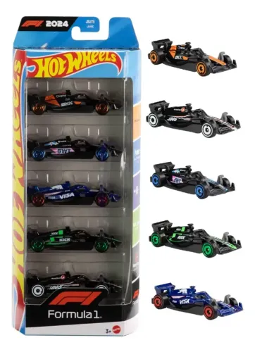 Pack Fórmula 1 Hot Wheels 5 Carrinhos F1 Mattel 2024