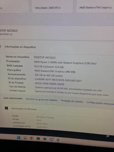 Computador Gamer Ryzen 5 5600G