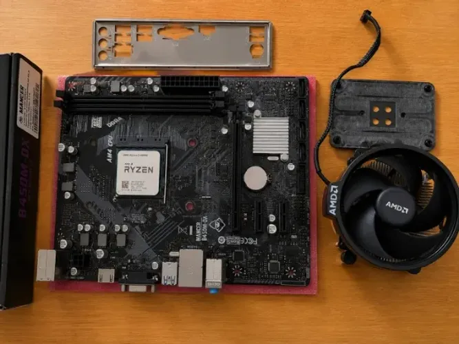 Kit Placa mãe B450M + Ryzen 5 4600g + Air cooler. Magarça ou locais próximos