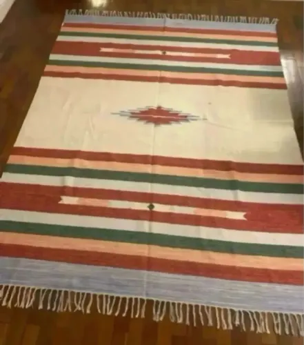 Tapete Kilim Geométrico Moderno Seminovo