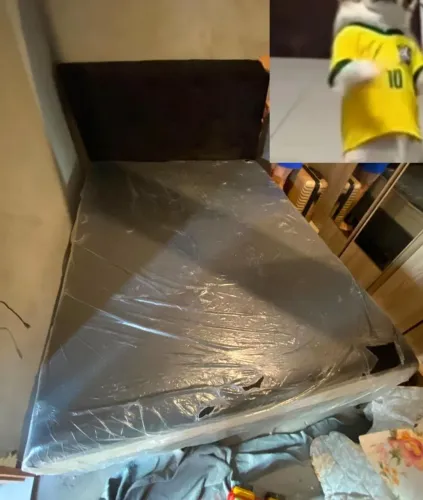Cama box com cabeceira,não faço entrega.