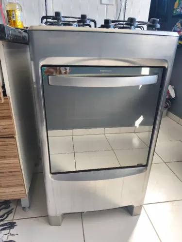 Fogão Electrolux 4 Bocas Inox - Bivolt - Convertido p/ Gás Encanado