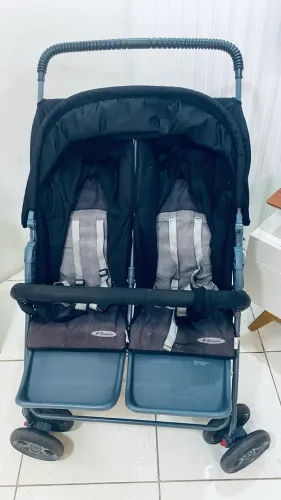 Carrinho de bebê Gêmeos Reclinavel 5 posições - Hercules