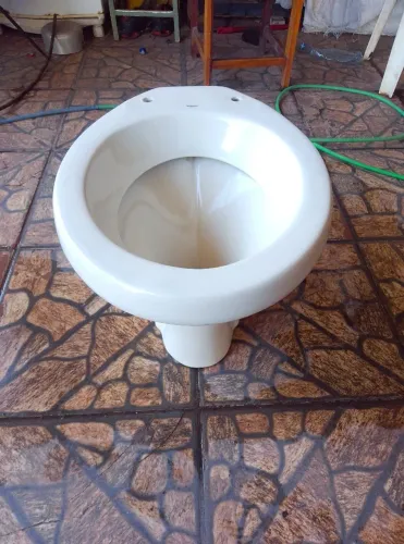 Vaso sanitário não está novo mas bom pra uso blz